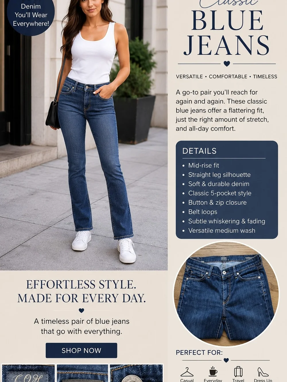 Citizens Of Humanity Mid-Rise Straight Leg Jeans